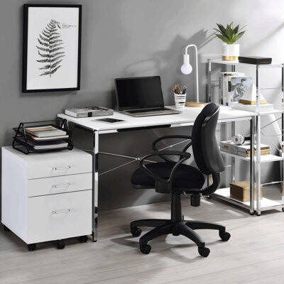 Wrought Studio Antique Writing Desk With Metal Sled Base