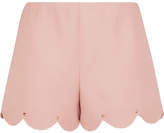 Valentino - Studded Wool And Silk-blend Crepe Shorts - Pink