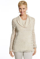 Thumbnail for your product : Chico's Tiffany Fringe Cowl Neck Sweater