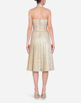 Thumbnail for your product : Dolce & Gabbana Bustier Midi Dress In Lame Jacquard