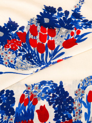 Gucci floral snake print scarf - women - Silk/Cashmere/Modal - One Size