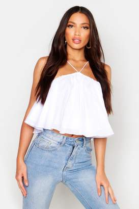 boohoo Woven Strappy Swing Top