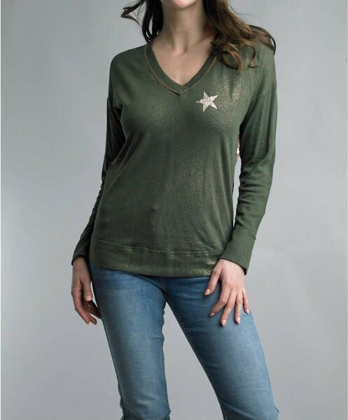Memo Paris Women'sSparklyStarLeopardPrintBackTop-TEMPOPARISM/L