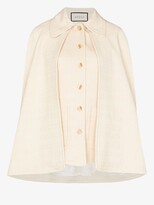 Thumbnail for your product : Gucci White Convertible Tweed Cape