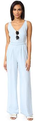 Cupcakes And Cashmere Women's Deven Washed Chambray Jumpsuit with Back Cutout