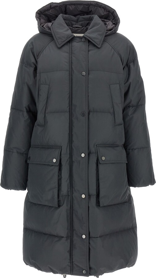 Brunello Cucinelli 'shiny Zipper Pull' Down Jacket