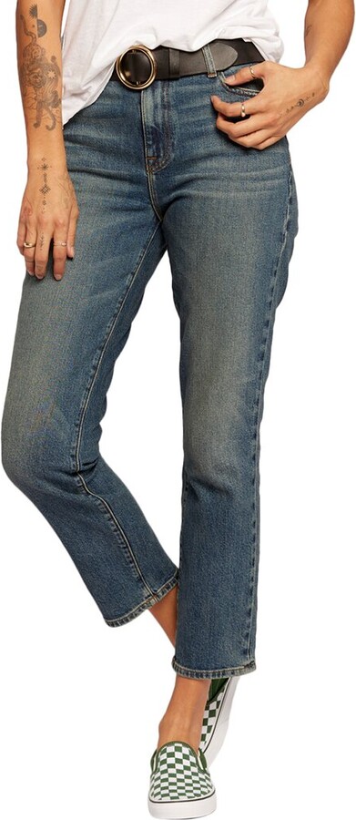 Current/Elliott The Mom Crescent Straight Leg Jean