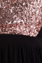 Thumbnail for your product : T-Bags 2073 T-Bags LosAngeles Blush Sequins w/ Black Skirt Dress