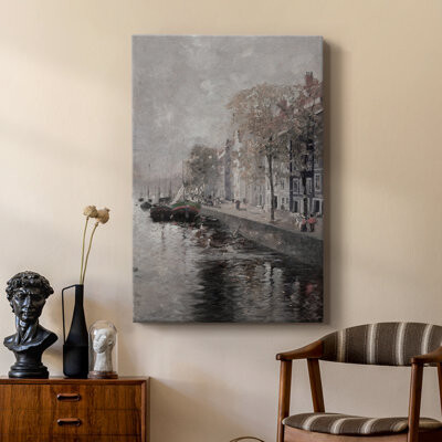 Winston Porter Vintage Landscape CXLIV -Custom Wrapped Gallery Cavas