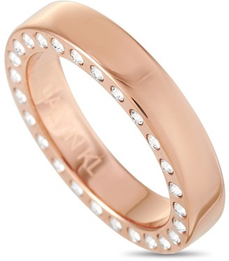 Calvin Klein Hook Rose Gold PVD-Plated Stainless Steel White Crystal Ring  Size 6 - ShopStyle