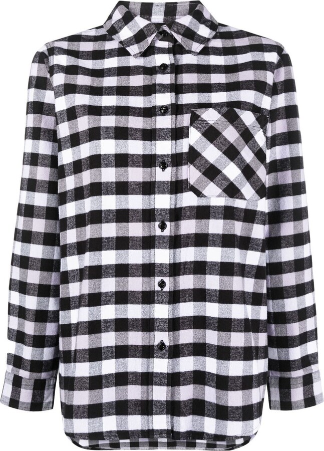 Louis Vuitton Black White Gingham Bow Short Sleeve Button-Up Blouse – The  Closet New York