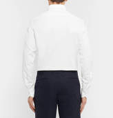 Thumbnail for your product : Ermenegildo Zegna White Slim-Fit Cutaway-Collar Cotton-Poplin Shirt - Men - White