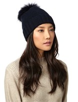 Thumbnail for your product : Inverni Navy Cashmere Pom Pom Beanie