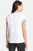 Thumbnail for your product : Lafayette 148 New York Charmeuse Trim Scoop Neck Tee