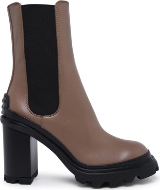Tod's Chunky Sole Heeled Ankle Boots