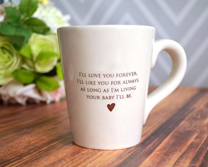 Etsy Mother's Day Coffee Mug, I'll Love You Forever Quote
