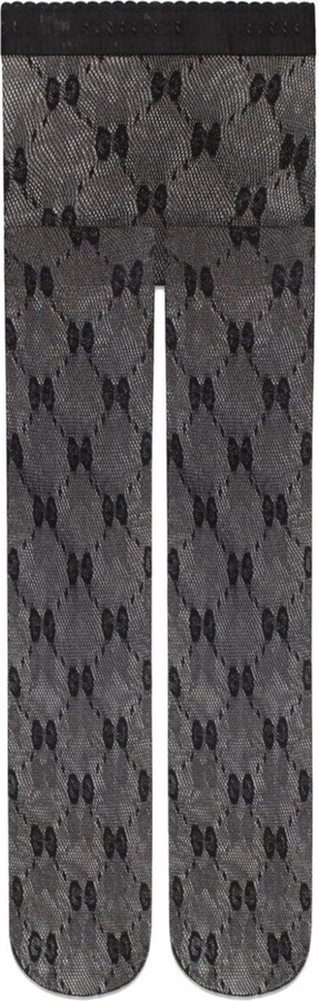 Gucci Black Lurex GG Knit Tights - ShopStyle Hosiery