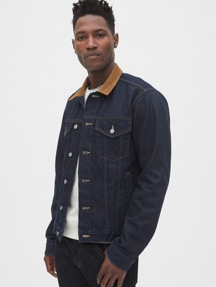 gap mens denim sherpa jacket