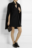 Thumbnail for your product : Saint Laurent Leather-trimmed wool and angora-blend felt cape