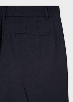 A Suit To Travel In - Women's Slim-Fit Navy Wool Trousers