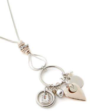 Penningtons Long Necklace with Charm Pendants