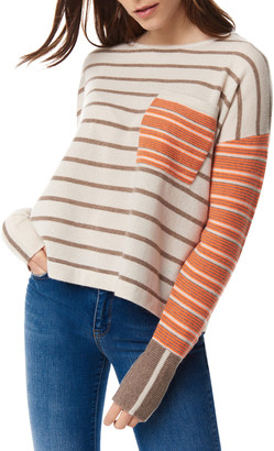 LISA TODD Oh My Stripe Cashmere Pocket Sweater