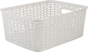 Simplify Small Herringbone Plastic Basket