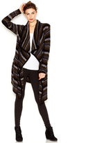 Thumbnail for your product : Kensie Striped Knit Cardigan