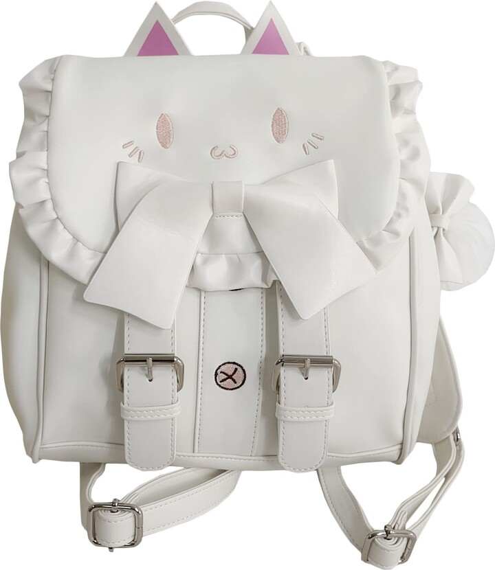 Packitcute Lolita Backpack for Women Kawaii Cat Embroidery Big Bowknot ...