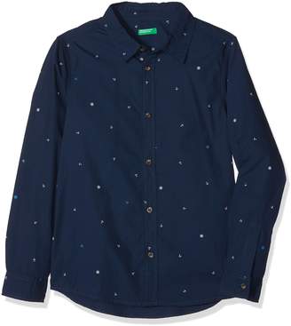 Benetton Boy's Shirt Plain Not Applicable Regular Fit Long Sleeve Blouse