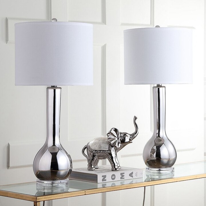 Safavieh 2-piece Long Neck Ceramic Table Lamp Set