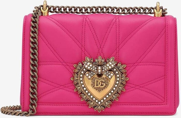 Dolce & Gabbana Medium Devotion Quilted Leather Shoulder Bag