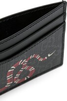 Thumbnail for your product : Gucci Kingsnake-print leather card holder