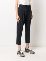 Thumbnail for your product : Brunello Cucinelli Side Stripe Cropped Trousers