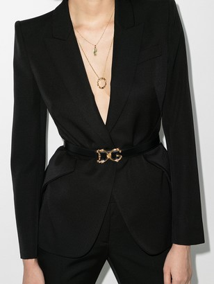 Dolce & Gabbana Black leather logo belt