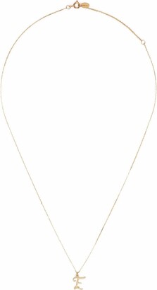 Alex Monroe 18kt yellow gold Enchanted Twig Alphabet E pendant necklace