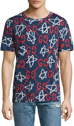 Gucci GucciGhost Star T-Shirt, Navy