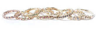LaParra Jewels Gold Eternity Ring With Light Blue Sapphires