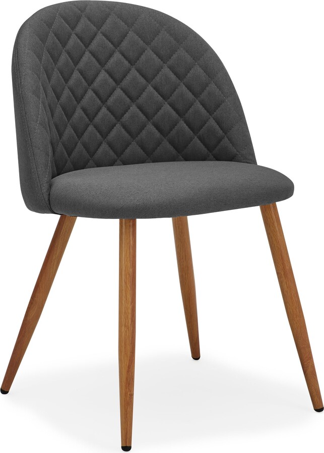 Dunelm Astrid Dining Chair, Flatweave Fabric Dark Grey ShopStyle