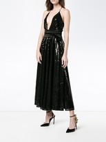 Thumbnail for your product : Racil Bianca sequinned halterneck dress