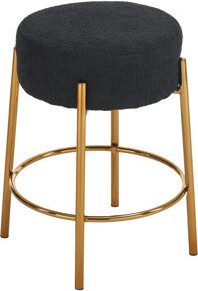 Hokku Designs 24\ Tall, Round Bar Stools, Set Of 2 - Contemporary Upholstered Dining Stools For Kitchens, Coffee Shops And Bar Stores - Includes Sturdy Hardware Sup