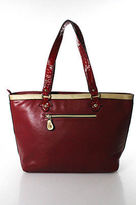 Thumbnail for your product : Nicole Lee Red Faux Leather Jeweled Embroidered Handbag New