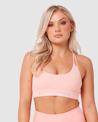 Muscle Republic - Women's Pink Sports Bras - Desert Sun Zola Bra - Size One Size, XS at The Iconic