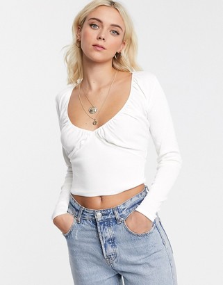 ASOS DESIGN jumper with gathered bust detail