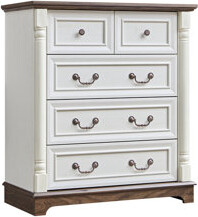 Canora Grey Wood Storage 5 Drawer Dresser Chest