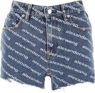 Alexander Wang Printed Denim Shorts - ShopStyle