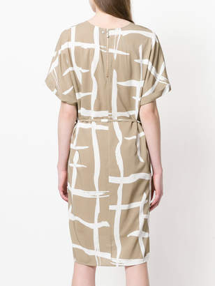 Lorena Antoniazzi pattern print belted waist dress