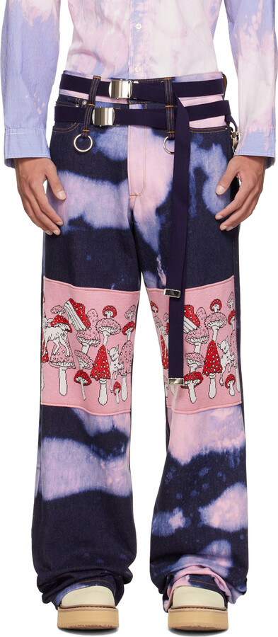 Kidill Pink & Navy Poisonous Mushroom Jeans - ShopStyle 