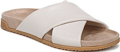 Vionic Etna Leather Slide Sandals