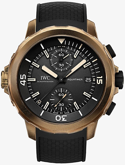 IWC Mens Aquatimer Chronograph Edition Expedition Charles Darwin Bronze Automatic Watch 44mm
